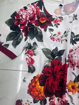 Product Review of Bộ đồ nữ thời trang họa tiết in hoa sang trọng MS09, chất liệu vải đũi cao cấp thoáng mát, size từ 40 đến 85kg  váy Voi Women Áo Nhung from B**n 1