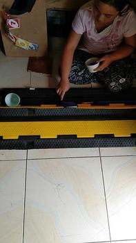 Product Review of 【BNS】Rubber Yellow Black Channel Floor Cable Hump Lead Cover Protector Ramp Wire Floor Cord Cover Covered Hump One Channel Wire Ground Ramp Pad 100*25*2.5cm (Yellow/Black) from a**n 0