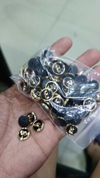 Product Review of Kancing Baju Import Motif Mata Hitam List Emas 13 mm dan 15 mm Isi 100 PCS from M**l 0