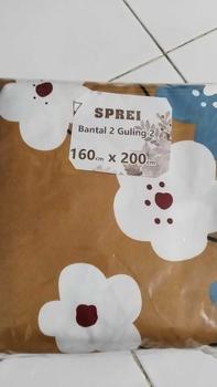 Product Review of AF Sprei Center SPREI BISA COD TINGGI 20 CM UK 120x200 160x200 180x200 Seprei SUDUT KARET SET SARUNG BANTAL DAN GULING from M**a a** 0