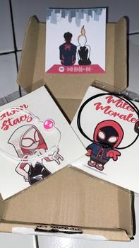 Product Review of Gelang Couple Spiderman Miles Morales & Gwen Stacy Free Box Tali Waterproof Anti Air Satin Hitam Lembut Copel Super hero Into the spider verse gelang  couple from ‧**♡ 1