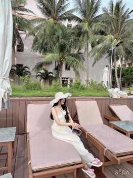 Product Review of Mũ nữ đi biển sợi đan viền ren tiểu thư đính ngọc sang chảnh chất mềm không sợ mất fom Voi Women from M**🌷 2