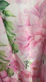 Product Review of Áo dài trễ vai in hoa chất voan tơ 4 tà đính kèm hoa cài ngực siêu xinh - Belise Fashion Nữ Women Kem Dress Voi Sen from H**g N**n 0