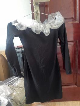 Product Review of (CÓ MÚT) Đầm Váy Gân Tăm Phối Voan Kiếng Tay Dài from N**h 0