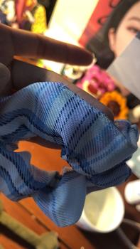 Product Review of Cột Tóc Vải Scrunchies Họa Tiết Caro Vintage Hàn Quốc, Dây Buộc Tóc Scrunchies Cứng from h** l**h 3
