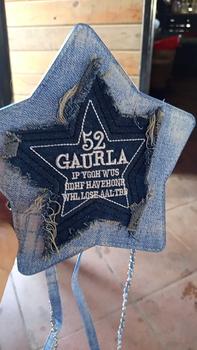 Product Review of Ba lô ngôi sao năm cánh Xanh Biển denim, Thiết kế ban đầu, thêu chữ cái, tua rua, túi đeo chéo Y2G Backpack Đeo Vai Nam chỉ giặt tay không có from ❤**H Đ** 💝** 1