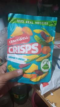 Product Review of Cravewell Mixed Veggie Crisps Crab Curry 35g | Savory, No Cholesterol, Healthy Snack from M**g 0