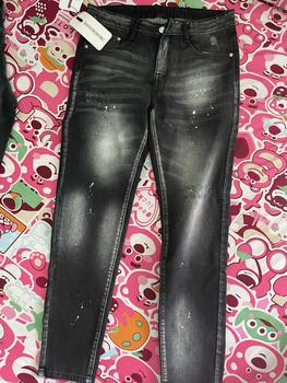 Product Review of QUẦN JEANS XÁM NAM DÀI 4 CÚC VẨY SƠN ĐI VIỀN TRẮNG SỌC NỔI 1 BÊN THỜI TRANG CÁ TÍNH   Menswear Denim Pants Có Túi from H** L** 🛍** 1