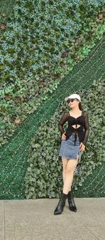 Product Review of MAIA - ACT75 Áo croptop dài tay kiểu voan lưới phối thun lụa có mút sẵn sang chảnh from t**9 0