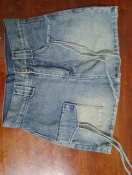 Product Review of Chân váy jean nữ fom dáng chữ A, có nơ thắt xinh dáng tiểu thư MS002 from ☘** 3