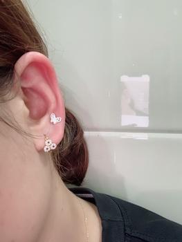 Product Review of Khuyên tai bạc ta , khuyên cánh tiên kép chốt ren SK99 khuyên tại xinh xắn , cá tính , chắc chắn Bạc ta LoPa from T** G**g 0