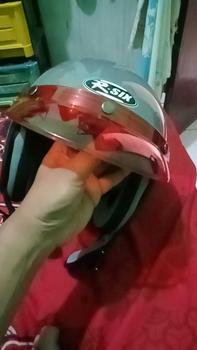 Product Review of Helm Bogo Polos Pria Wanita  Hijab Friendly Terbaru Retro Pet SNI Kaca Motorcycle from F**y 0