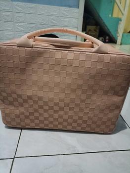 Product Review of DEVILA LUXURY NUDE PINK BOXES WATERPROOF TRAVEL BAG MEDIUM SIZE - Tas Koper Motif Kotak Mewah Murah Perempuan Mudik from ** 2