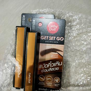 Product Review of เคทีดอล มาสคาร่าคิ้ว CATHY DOLL เก็ตเซ็ทโกบราวคาร่า 3.2g กันน้ำ กันเหงื่อ ติดทนนาน from N**n 0