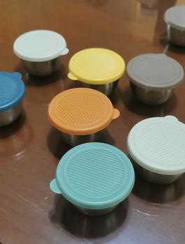 Product Review of ถ้วยซอสขนาดเล็ก วัสดุสแตนเลส มีฝาปิดปิดผนึก ลายหมีน่ารัก ภาชนะใส่เครื่องปรุง ถ้วยเครื่องปรุงกันรั่ว สำหรับใช้ในครัว from ล**่ ช**้ 1