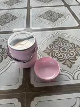 Product Review of Gào mên inox cao cấp UTI. Hộp đựng cơm inox SUS 304. Thân nhám, màu sắc pastel sang trọng. Kèm muỗng Sugilite Chồng rò rỉ Lunch Boxes from Đ**h T** S** 1