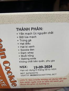 Product Review of Bánh quy Protein hỗ trợ tập luyện, eatclean KD Shop vị yến mạch chocolate ăn from D**7 3