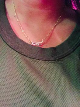 Product Review of Double-Layer Square Necklace Flashing  Geometric Clavicle Chain Female Exquisite  Gift from C**t 0