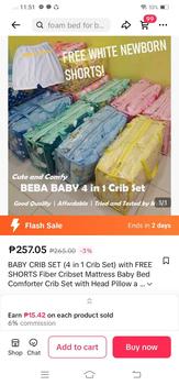 Product Review of BABY CRIB SET (4 in 1 Crib Set) FREE 1 ZIPLOCK BAG Fiber Cribset Mattress Baby Bed Comforter Crib Set with Head Pillow and Bolsters Hotdog Bolster Pillows Infant Newborn Beddings Comporter for Boys Girls Unisex Infants Babies Matress Higaan Comforter from b**h s**p 0