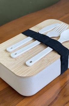Product Review of 【TEC】BAKO Bento Box Kotak makanan Bekal Makanan Kotak Penyimpanan Makanan Lunch box Kotak Bekal Estetik Kayu minimalis Kotak Makan Tempat Makan Sendok Garpu from A**i 0