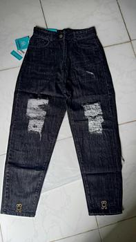 Product Review of Quần Jean Baggy Nữ Rách Thêu Lai DB01 - Quần Baggy Bò Nữ Lưng Cao Dáng Ôm Tôn Dáng Chất Cotton Không Giãn - TK Chic from B**h H**1 1