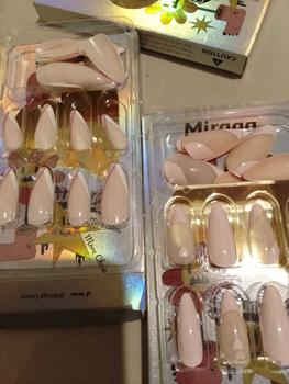 Product Review of 24pcs False Nails Art Artificial Nails with Jelly Glue Press On Nails Set for Engagement COD L300-399 from d**g 3