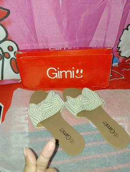 Product Review of [JING] NEW korean fashion flat bowknot gimi sandals shoes for women .（add 1size) from Z**♥ 0