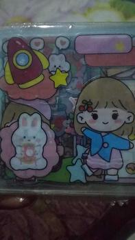 Product Review of 100 lembar (1 box) stiker motif kartun Korea lucu waterproof anti air dekorasi hanbook scrapbook stiker momo from h**y f**h 0