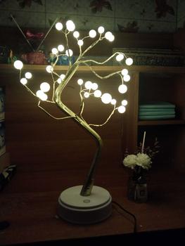 Product Review of Lampu Tidur Model Pohon Ranting Unik Colokan USB / Tenaga Baterai Dekorasi Kamar Kawat Tumblr Led/Led Tree Romantic Night Light Meja Samping Tempat Tidur Hadiah Ulang Tahun Lamp Led Plastik from v**h 0