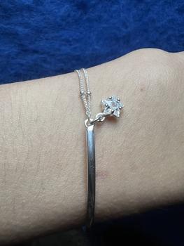 Product Review of Lắc tay bạc nữ TLEE dây kép bi nối thanh bạc nhỏ ngôi sao đá sáng lấp lánh TLEE JEWELRY LT0227 from G**g 0