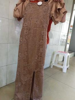 Product Review of Dress Brukat Amanda / Dress brukat / Dress wanita / Dress kondangan Cantik Casual Panjang Velvet Formal Sabrina Nyaman Pesta Mewah Gaun from r**a 1