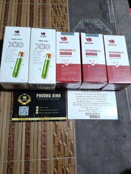 Product Review of Combo Tái Tạo và Vitamin C trắng da, mờ thâm, mờ nám tàn nhang, cải thiện mụn, se khít lỗ chân lông, cấp ẩm, sáng đều màu da. Không sưng, không lột, không đỏ (Hàng c/hãng). from B**ỏ 3