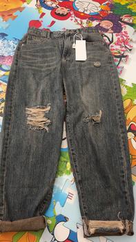 Product Review of YURI JEANS - (Vải QCCao Cấp) Quần Jeans Baggy Màu Dơ Bụi Rách Gối Chất Mền Mịn Dài94cm Nữ Pants from H**) 1