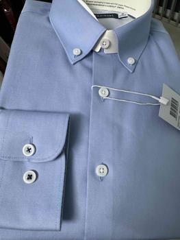 Product Review of Áo sơ mi nam tay dài DETERMINANT 100% cotton siêu dài - công nghệ Visdry chống nhăn kháng khuẩn - SS01 - màu Light blue from H**N 0