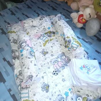 Product Review of BABY CRIB SET (4 in 1 Crib Set) FREE 1 ZIPLOCK BAG Fiber Cribset Mattress Baby Bed Comforter Crib Set with Head Pillow and Bolsters Hotdog Bolster Pillows Infant Newborn Beddings Comporter for Boys Girls Unisex Infants Babies Matress Higaan Comforter from j**n 1