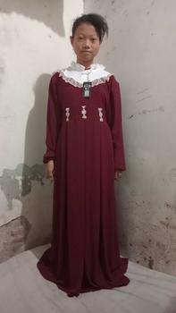 Product Review of Gamis Renda sweet lengan panjang model fashion wanita muslim modem terbaru new arrival model kekinian kombinasi brukat from H**y S**i 0