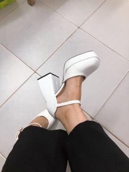 Product Review of (Phúc Minh) GIẦY Cao Gót Nữ Bít Hậu Trơn Chất Liệu Da Mờ Mũi Vuông 10 phân (Phom rộng) Shoes giàycaogót DéP giay cuoi bup Women giay  7 from M**i 0