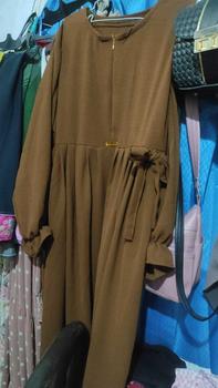 SET HIJAB)Nikita Dress Gamis Crinkle Air Flow Wanita Free bross ...