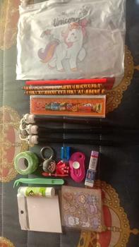 Product Review of Pouch Set alat tulis viral alat-alat sekolah aesthetic Pulpen pensil penggaris dll Penghapus Rautan Stationery from z**a 0