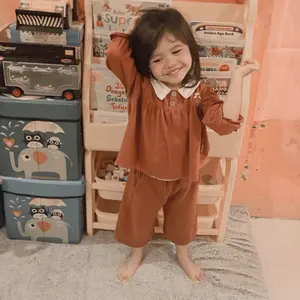 ANGOLA Rak Buku Lucu Anak Model Bebek Gemas 4 Tingkat/Rak Tempat Penyimpanan Buku dan Laci Mainan Anak/lemari  Dapat disesuaikan Tegak Rak Piring C01/C02 Biru Pink Snack Rack