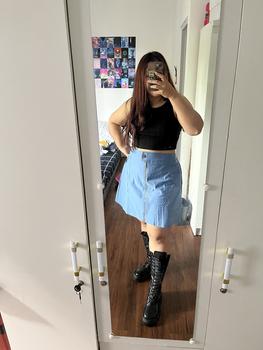 Product Review of PINKEY P052 Sepatu Boots Wanita Sepatu Martin Tinggi Sebetis Shoes from A**a 1