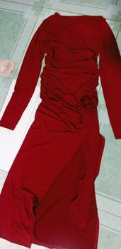 Product Review of V159 - Đầm Body Tay Dài Lệch Vai Nhúng Eo Hoa  Chất Thun Mịn from D**u N**8 0