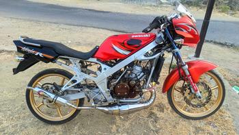 Product Review of Knalpot racing Ninja 150 R RR SS kenalpot Creampie ZZ1 chrome krom kolong aluminium las from K** 0