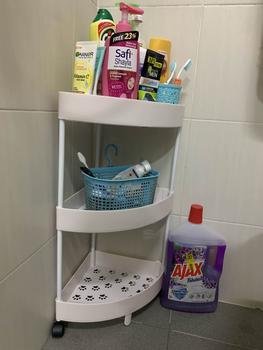 Product Review of Tri-Corner Rack Bathroom Corner Triangular Corner Rack Floor Multi-Layer Finishing Rack Storage Rack Bedside Storage Small Furniture Corner Shelves from A**💜 1