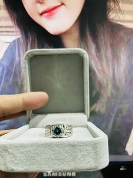 Product Review of Cincin Pria Perak Sterling Silver 925 Terbaru Batu Berlian Moissanite Asli 2.0 CT Ring adjustable Perhiasan Pria Bersertifikat GRA from i**g 0