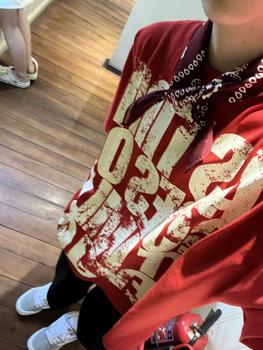 Product Review of Áo thun nam nữ form boxy GWYN OFFSHORE T-SHIRT Cotton Màu Đỏ Cổ Tròn Menswear from s**h 1
