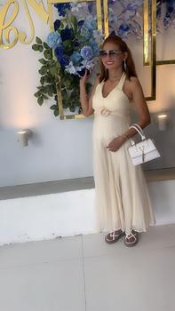 Product Review of Đầm cổ yếm hoa eo A47 đầm dự tiệc dáng dài tùng xòe bồng sang chảnh - Akara Closet Dress Women Kem Kim Tuyến from N**C T**H 0
