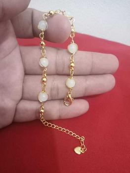 Product Review of GELANG TANGAN BOLA BOLA PUTIH PERHIASAN WANITA MURAH POL Titanium from T**S 1