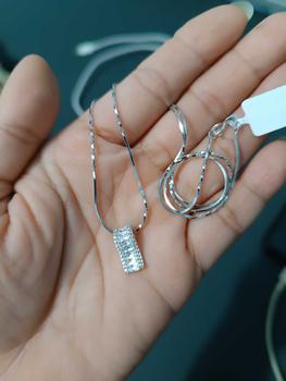 Product Review of Phụ kiện Dây chuyền mì xoắn khúc 1li +Mặt trụ - Bạc thật Thu Trúc cho Phụ nữ Trang Sức from P**g N**c 1
