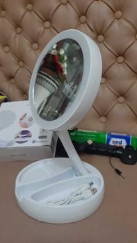 Product Review of Cermin Bulat Lipat Kaca Rias LED 2 Sisi Ganda Putar USB Cas from y**8 1